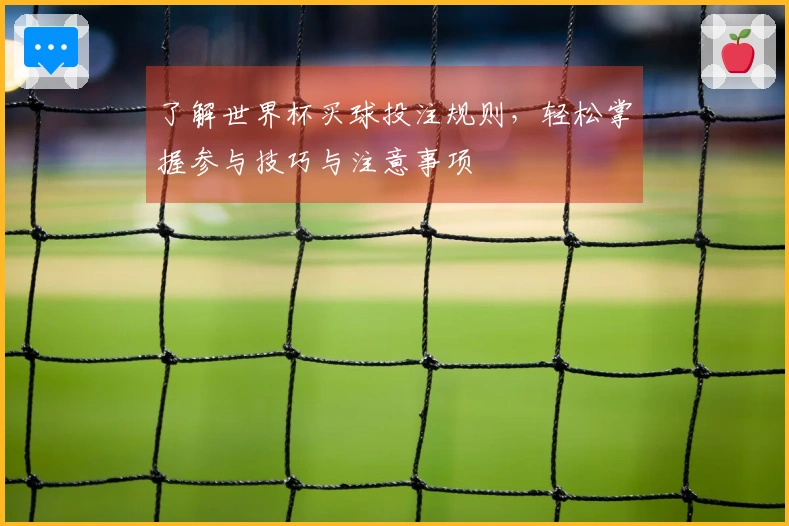 了解世界杯买球投注规则，轻松掌握参与技巧与注意事项